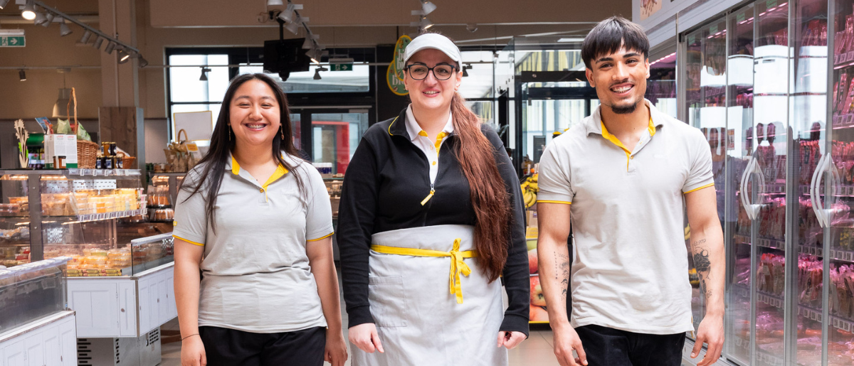 A smiling employee