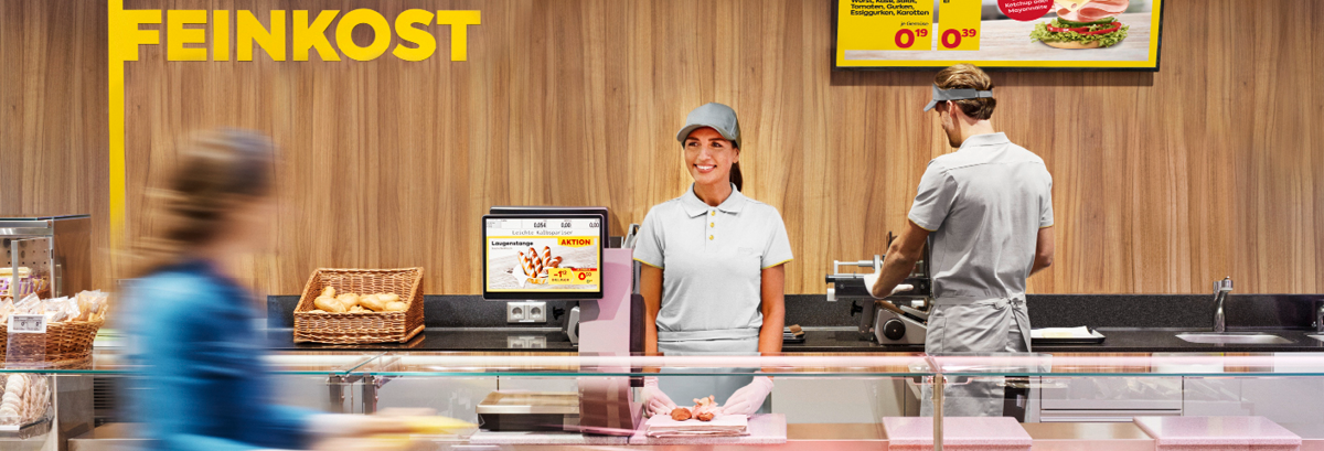 A smiling employee
